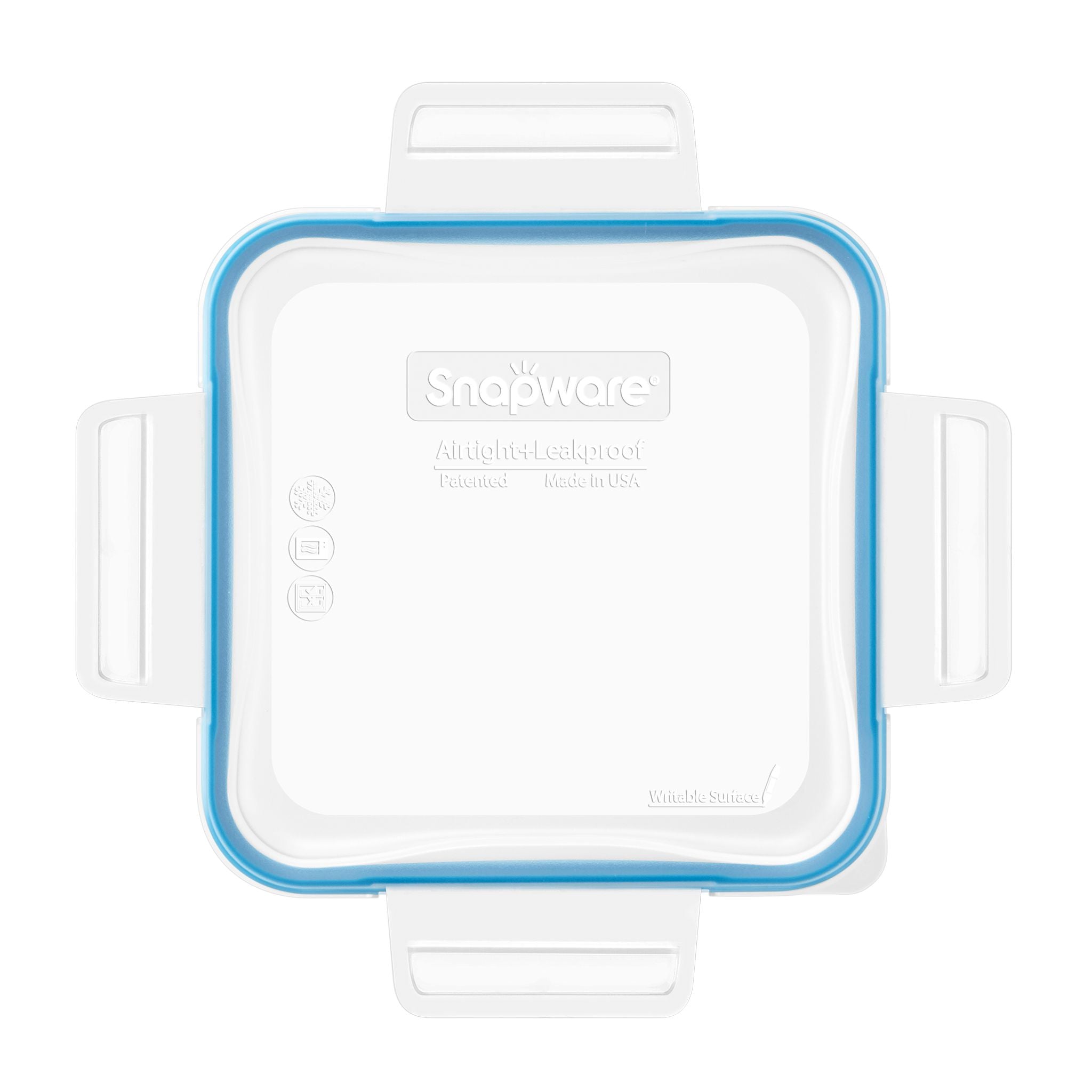 Snapware® Total Solution® Medium Square Plastic Lid with Light Blue Seal