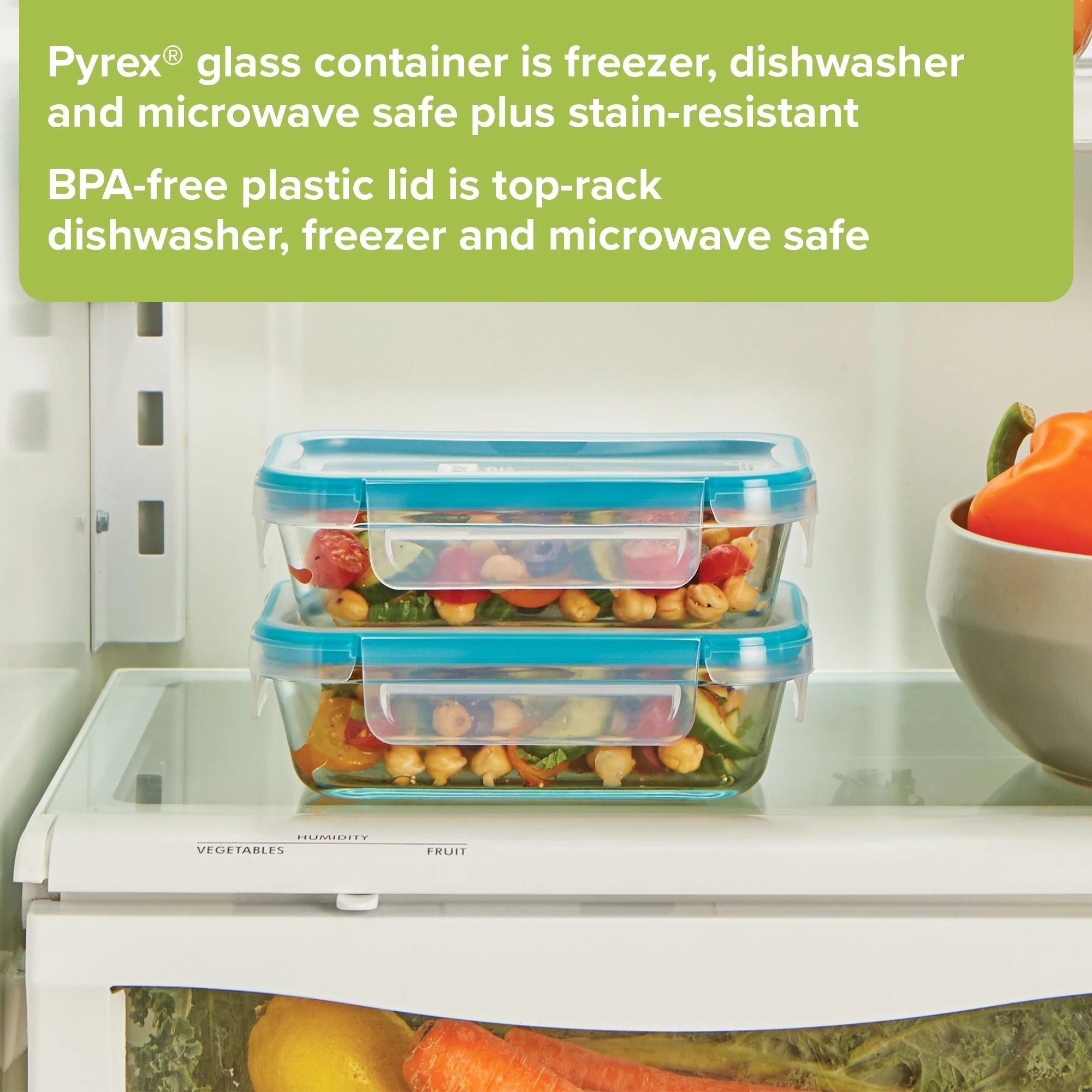 Snapware® Total Solution® Pyrex® 4-piece Glass Storage Set with Plastic Lids - Image 5