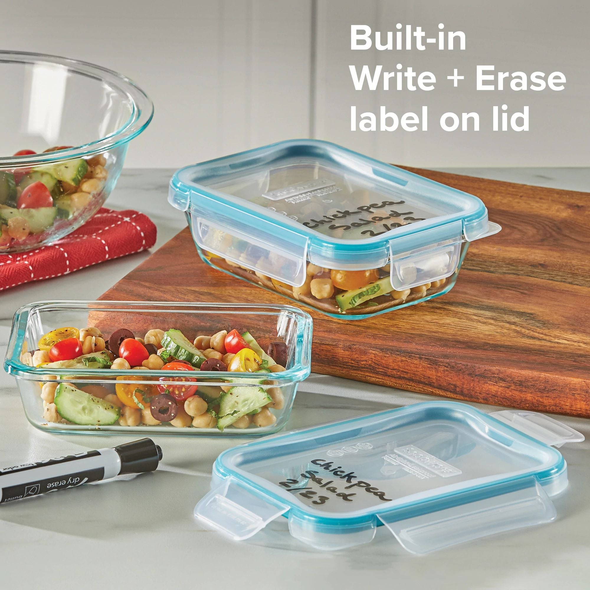 Snapware® Total Solution® Pyrex® 4-piece Glass Storage Set with Plastic Lids - Image 4