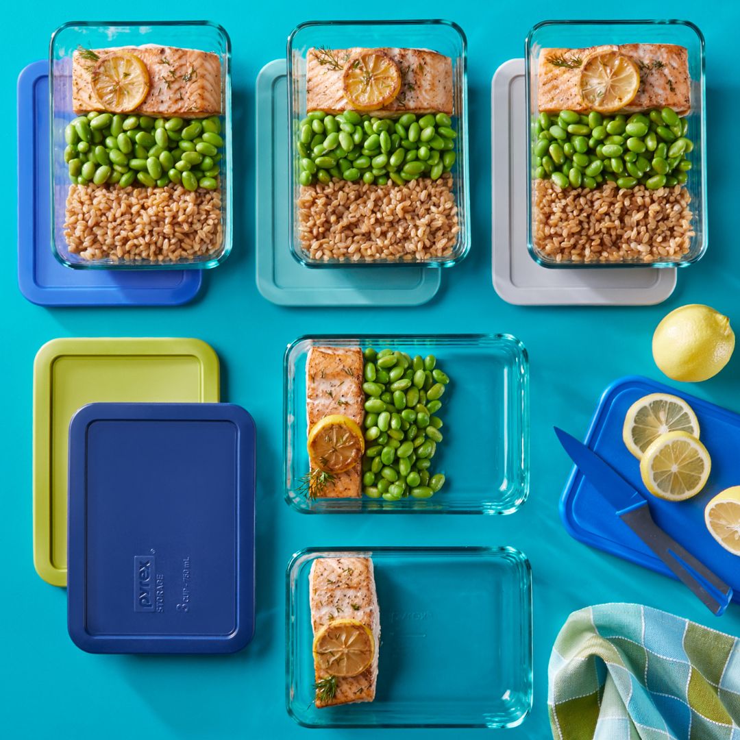 Pyrex® Simply Store® 10-piece Meal Prep Rectangular Glass Storage Set - Image 3